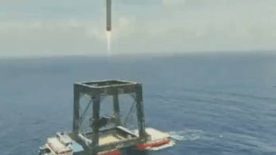 China has successfully landed an orbital reusable booster at sea (X) China achieves first successful orbital-class rocket booster retrieval with Long March 10B