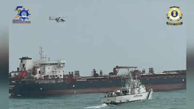Coast Guard airlifts ailing seafarer from ship off Gujarat coast despite rough seas, adverse weather