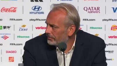 Congo DR coach Sébastien Desabre (Video grab) FIFA World Cup: Congo DR coach Sébastien Desabre stunned after learning of father's death during press conference | Watch
