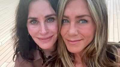 Courteney Cox and Jennifer Aniston vacation in Spain. (Image credits: Instagram) Jennifer Aniston and Courteney Cox vacation in Spain with Pedro Pascal and Jim Curtis