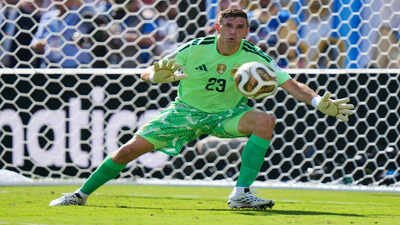 Argentina goalkeeper Emiliano Martinez during the World Cup final against Spain. (AP Photo) 'I'm so sorry, I truly tried my best': Emiliano Martinez apologises, hints at Argentina retirement