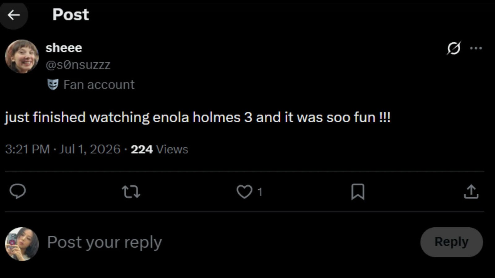 Enola holmes<br>