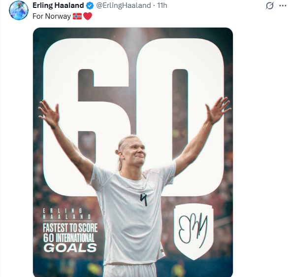Erling Haaland post