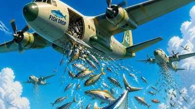 Scientists are dropping thousands of fish from airplanes into remote mountain lakes; here's why the unusual conservation strategy has worked for decades