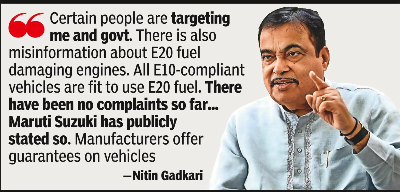 Gadkari: Ethanol a small share of sons’ business, attacks motivated