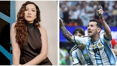 Gauahar Khan laughed at how Argentina's Messi played during the match against Egypt.