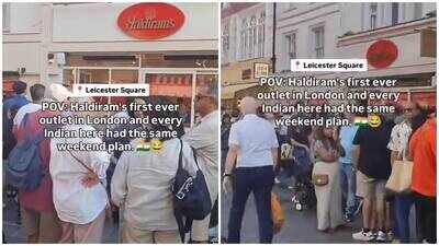 Haldiram's opens first UK store in London, viral videos show huge queues outside Leicester Square outlet for chole bhature, bhujia and sweets Haldiram's opens first UK store in London, viral videos show huge queues outside Leicester Square outlet for chole bhature, bhujia and sweets