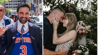NYC Mayor Zohran Mamdani reveals he was once a big Taylor Swift fan. (AP Photo/Adam Gray, taylorswift/Instagram)