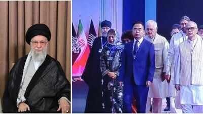 Indian dignitaries pay tribute to late Iranian Supreme Leader Ayatollah Ali Khamenei (Embassy of Iran in India- right) Indian dignitaries pay tribute to late Iran supreme leader Ayatollah Khamenei ahead of funeral