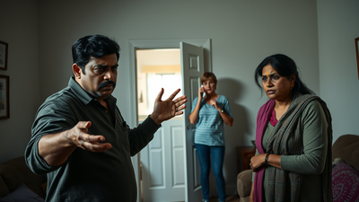 Indian woman in Texas claims in a post that her neighbor called police when she and her husband were fighting. (AI photo) NRI wife says neighbor called cops when she and her husband were arguing: 'Police took my husband to the station, I don't know what to do'