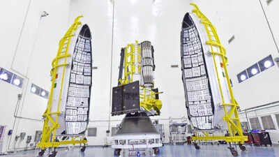 ISRO set to launch a satellite on board the GSLV platform. (Image credit: ISRO) Tracking threats before they reach border: India's next line of defence taking shape in space