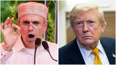 File photo: J&K CM Omar Abdullah and US President Donald Trump CM Omar Adullah to BJP: Should I ask Donald Trump for Jammu & Kashmir statehood?