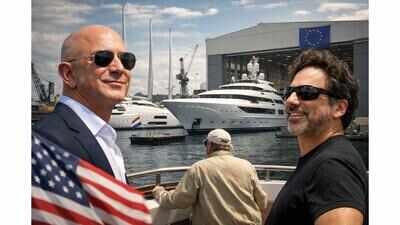Disclaimer: It's an AI-generated image used for representative purpose only Jeff Bezos, Sergey Brin and other US billionaires have spent millions on European shipyards; now an American shipyard wants to change that by giving them a compelling reason to build closer to home, which is ...