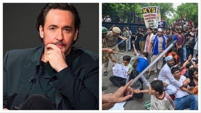 John Cusack has shown support for the student protests in India. John Cusack has shown support for the student protests in India.