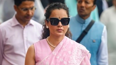 BJP MP Kangana Ranaut during the Monsoon Session of the Parliament, in New Delhi. (PTI Photo/Shahbaz Khan)(PTI07_21_2026_000081B) (PTI) BJP MP Kangana Ranaut during the Monsoon Session of the Parliament, in New Delhi. (PTI Photo/Shahbaz Khan)(PTI07_21_2026_000081B) (PTI)