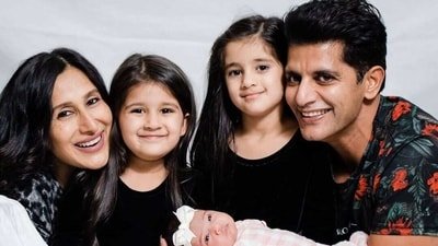 Teejay Sidhu and Karanvir Bohra share three kids together. Teejay Sidhu and Karanvir Bohra share three kids together.