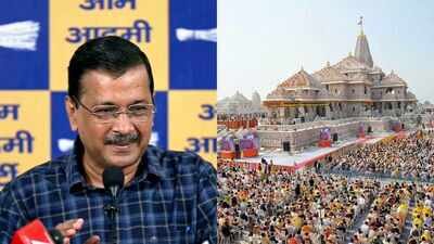 Kejriwal press conference on Ram Temple row (PTI image) 'Sham SIT and bogus FIR': Kejriwal claims real culprits of Ram Mandir donation scam being shielded