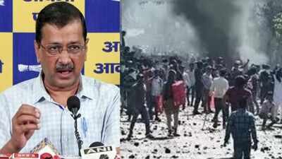 Kejriwal reacts to Tahir Hussain's conviction (ANI image on right) 'Expelled him from AAP long back': How Kejriwal reacted to Tahir Hussain's conviction