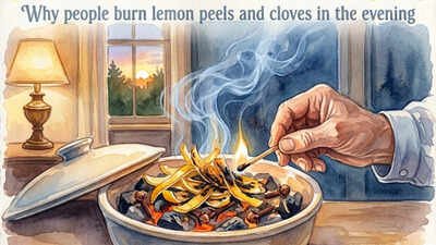 Image generated using AI Burning lemon peels and cloves in the evening: Why civilisations followed this ritual traditionally