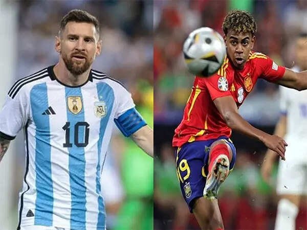 Lionel Messi and Lamine Yamal
