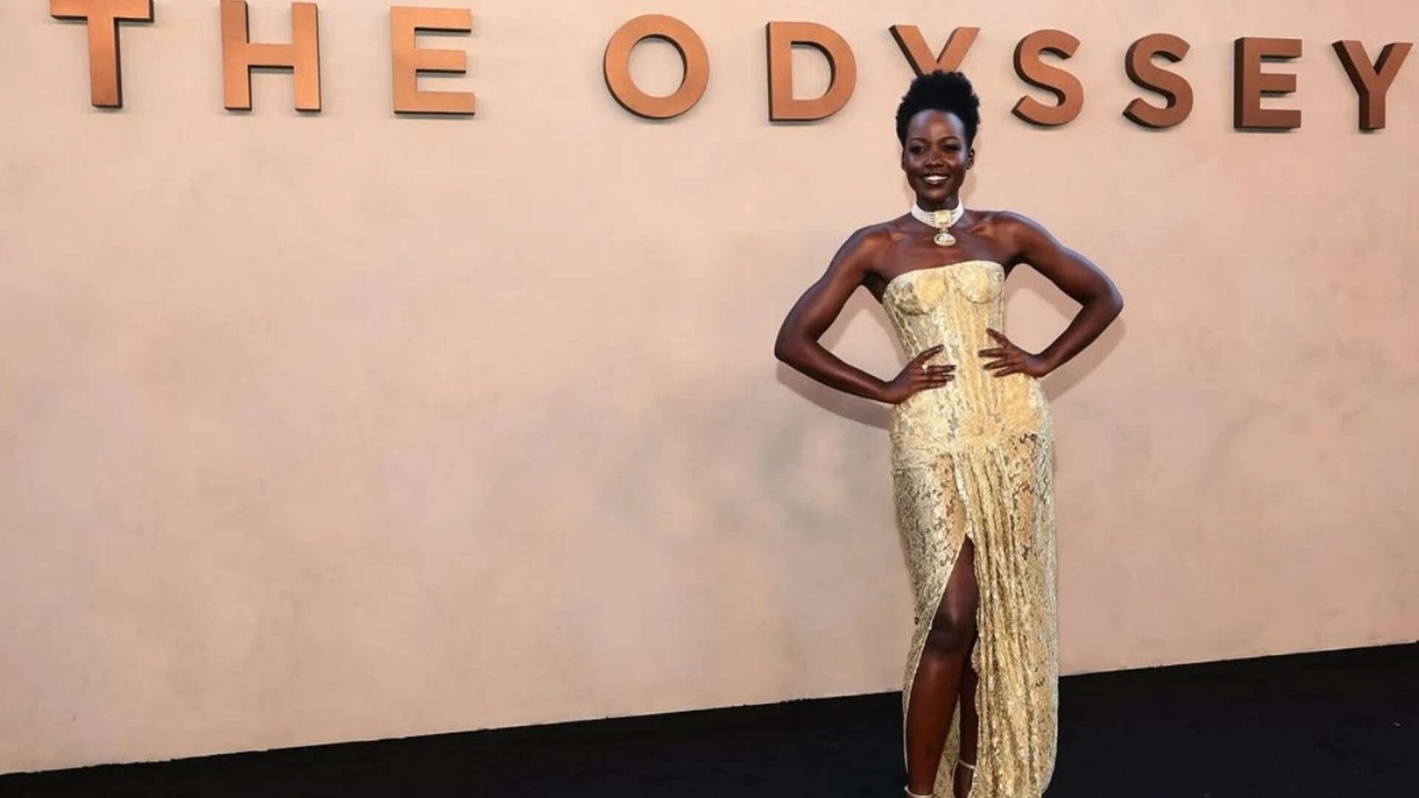 Lupita Nyong'o at 'The Odyssey' NYC premiere