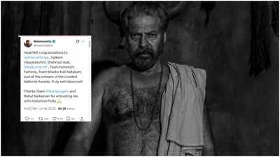 Mammootty REACTS to 72nd National Film Awards win; thanks 'Bramayugam' team; congratulates fellow winners Mammootty REACTS to 72nd National Film Awards win; thanks 'Bramayugam' team; congratulates fellow winners