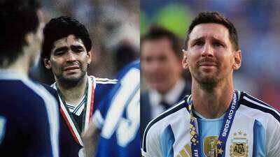 Diego Maradona and Lionel Messi (Image credit: Agencies) Shades of Diego Maradona's 1990 FIFA World Cup final in Lionel Messi's 2026 journey