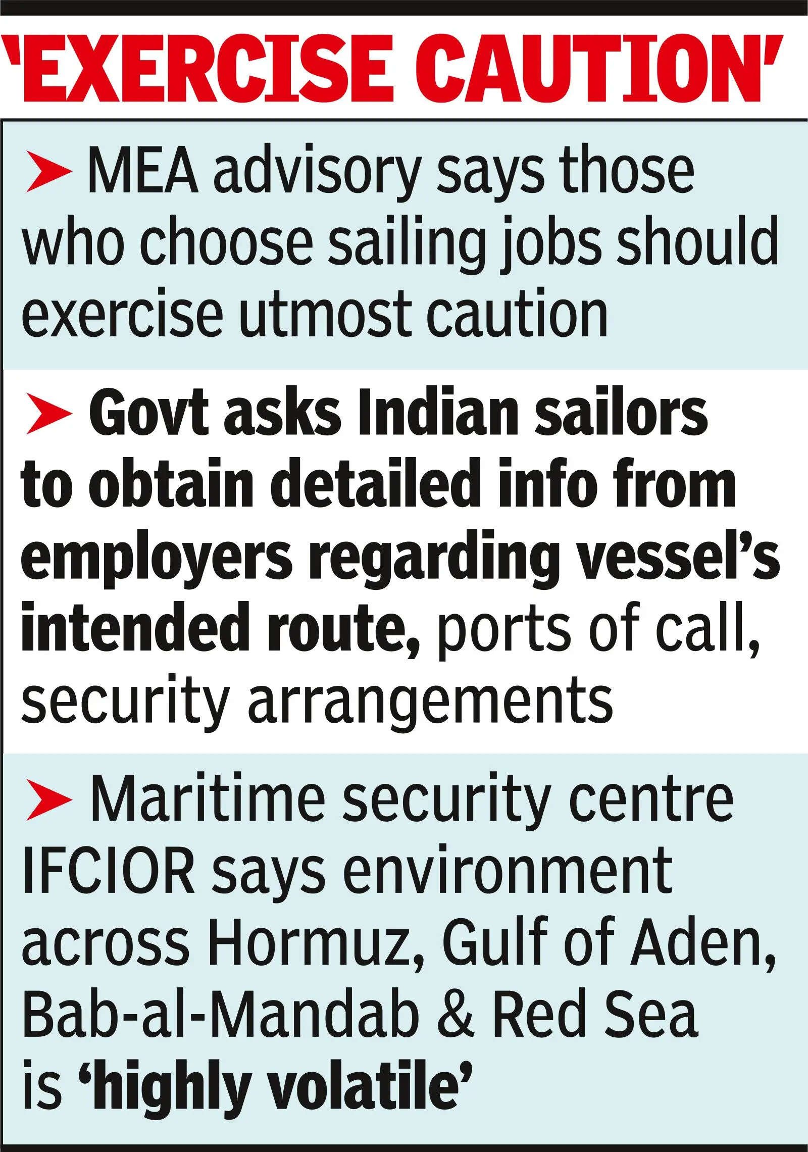 MEA issues advisory
