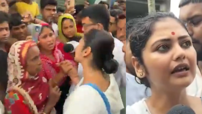 MP Saayoni Ghosh encountered hostile protests and mocking chants during her visit to Baruipur 'How much were you sold for?' : 'Gaddar', 'Beimaan' chants greet rebel TMC MP Saayoni Ghosh during visit to Baruipur victim's family