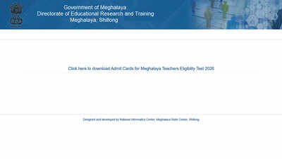 MTET 2026 hall ticket released as candidates prepare for July 24 teacher eligibility examination across Meghalaya MTET 2026 hall ticket released ahead of July 24 Meghalaya teacher eligibility examination; download here