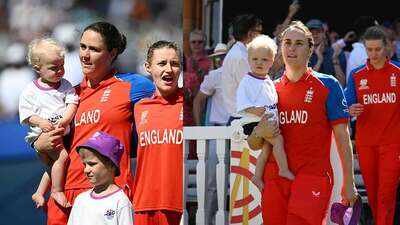 England captain Nat Sciver-Brunt and son Theo (Image credit: T20 World Cup) Heartwarming scenes! England captain Nat Sciver-Brunt carries son Theo in her arms during national anthem