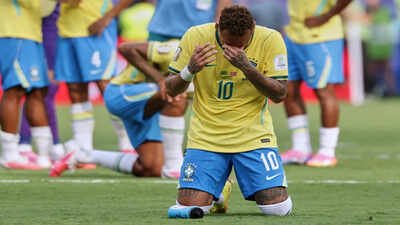 Brazil's Neymar (10) reacts (AP Photo) Neymar breaks down in tears after Brazil's heartbreaking World Cup exit - Watch