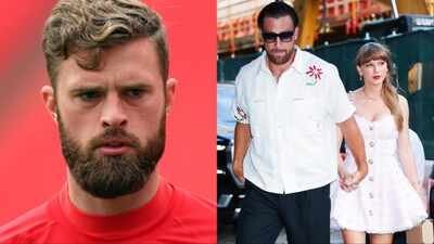 Harrison Butker was reportedly the only Kansas City Chiefs player to not be invited to Travis Kelce and Taylor Swift’s wedding (Image 1 via Getty, Image 2 via X: Harrison Butker, Travis Kelce and Taylor Swift) Harrison Butker was reportedly the only Kansas City Chiefs player to not be invited to Travis Kelce and Taylor Swift’s wedding