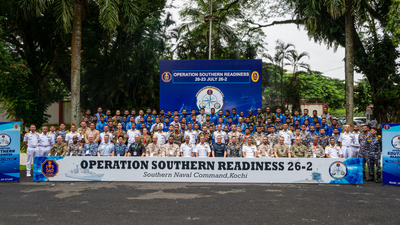 The exercise brought together 254 participants from 26 countries India hosts maiden Op Southern Readiness in Kochi, 26 nations join maritime exercise