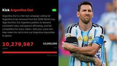 Over 10 million sign petition to kick Argentina out of FIFA World Cup Over 10 million sign petition to kick Argentina out of FIFA World Cup amid referee bias claims