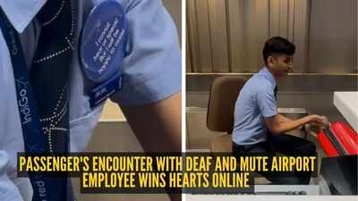 'I cannot hear or speak, but I will be happy to assist': Passenger's encounter with deaf and mute airport employee wins hearts online