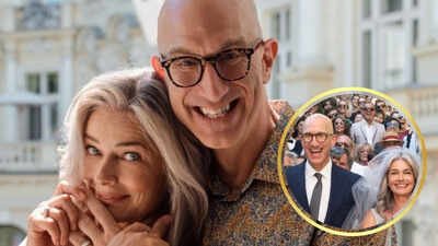 61-year-old Paulina Porizkova marries Jeff Greenstein after dating app romance, stuns in custom couture gown