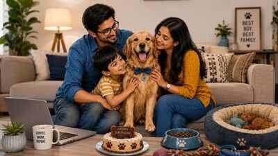 Pets in urban India are no longer just companions; they've become integral family members, akin to children (AI image used for representational purpose only). The new family member has fur: India’s pet parenting boom goes mainstream
