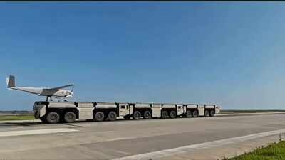 Photo credit: X/ @AbabeelMilitary Watch: China unveils truck-mounted EMALS that fires drones into the sky in seconds