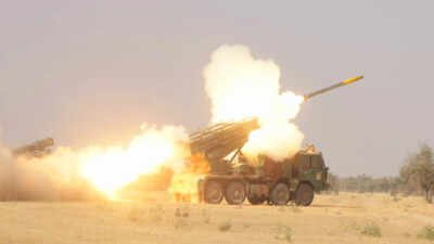 Indian Army's Pinaka multi-barrel rocket launcher fires a round during an exercise. representative image. Image credit: Indian Army Lesson from Operation Sindoor? Pakistan is raising a China-style rocket force