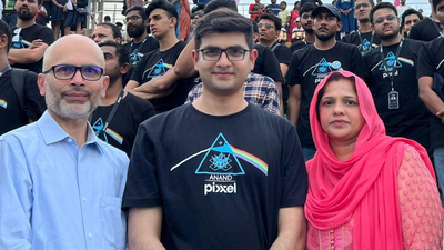 Pixxel co-founder Awais Ahmed with his parents. (Image courtesy: The Hindu) This Karnataka boy grew up in a village without the internet; today, his space-tech startup works with NASA: What Pixxel CEO Awais Ahmed's parents invested in