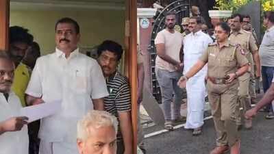 Police escort Vilathikulam DMK MLA GV Markandeyan after his arrest over alleged remarks against Tamil Nadu Chief Minister C Joseph Vijay. DMK MLA GV Markandeyan arrested over alleged threat against Tamil Nadu CM C Joseph Vijay
