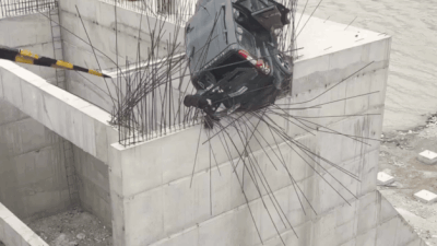 Police said the accident occurred when the vehicle went out of control and fell on an under-construction cement. Freak accident near Atal Tunnel: Scorpio falls onto under-construction bridge, 1 dead