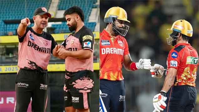 Prabhsimran Singh with Ricky Ponting and Shreyas Iyer