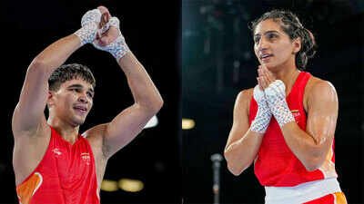 Ankush Panghal and Preeti Pawar (PTI Photos) Perfect start! Preeti Pawar, Ankush Panghal storm into CWG 2026 finals as India goes 2-0 in boxing semis