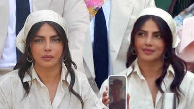 Priyanka Chopra attends Wimbledon womens semi-final; FaceTimes hubby Nick Jonas from Royal Box - WATCH