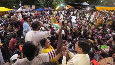 People participate in a protest against the alleged NEET-UG paper leak Bill moots 10 years in prison, fine of Rs 10 crore for paper leaks
