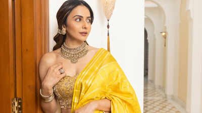 Rakul Preet Singh's yellow kanjeevaram saree worth Rs 49k steals the show at 'Ramayana' Pratham sankalp event