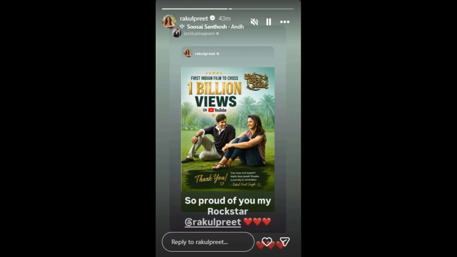 Rakul Preet Singh's IG post