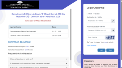 RBI Grade B admit card 2026 out for Phase 2 RBI Grade B admit card 2026 released at rbi.org.in for Phase 2 exam: Direct link to download hall ticket here